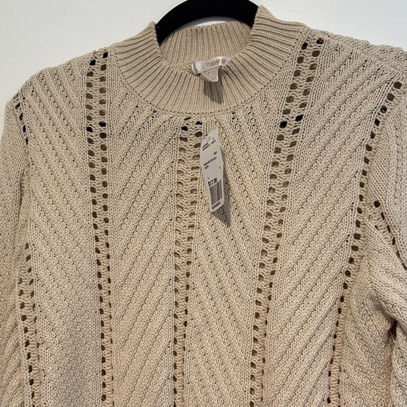 Cream Open-Knit Sweater - Picture 5 of 8